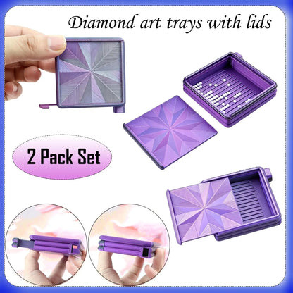 Premium Diamond Painting Tool Kit – Steel Tips, Tray, Roller & Accessories