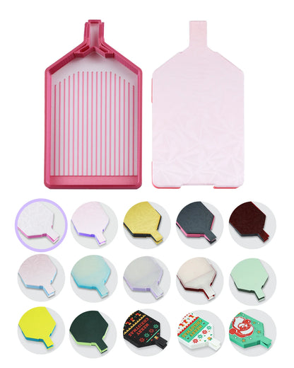 Diamond Art Tray with Lid – Bi-Tonal Diamond Painting Accessories & Storage Tool for 5D Diamond Art Beads