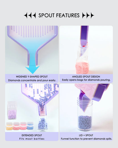 Diamond Art Tray with Lid – Bi-Tonal Diamond Painting Accessories & Storage Tool for 5D Diamond Art Beads