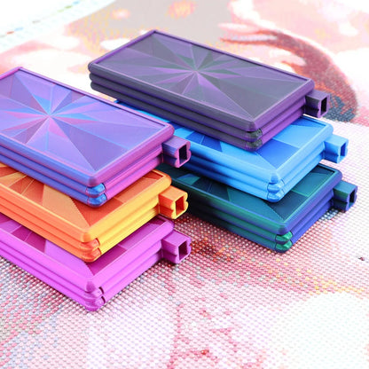 3 in 1 Gradient Color Diamond Art Tray With Lid, Diamond Painting Storage Box