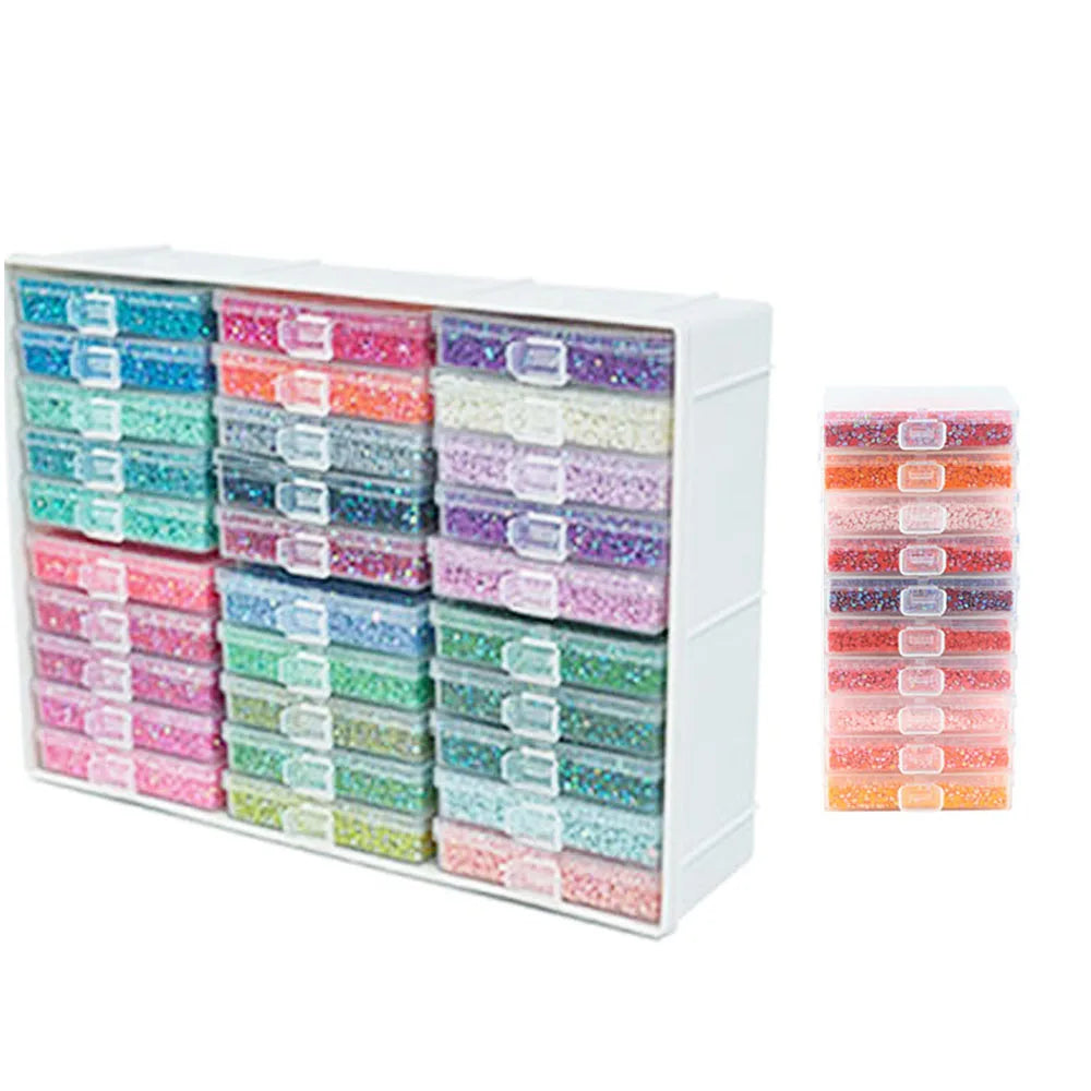 30 Pieces Diamond Painting Tray Set - For DIY Beaded Jewellery and Craft Storage, Suitable for Diamond Art Tools