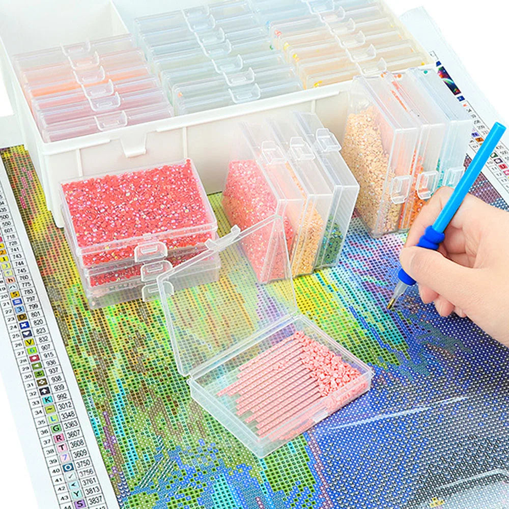 30 Pieces Diamond Painting Tray Set - For DIY Beaded Jewellery and Craft Storage, Suitable for Diamond Art Tools