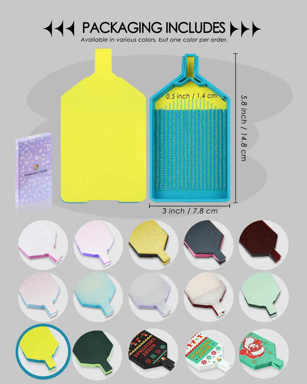 Diamond Art Tray with Lid – Bi-Tonal Diamond Painting Accessories & Storage Tool for 5D Diamond Art Beads