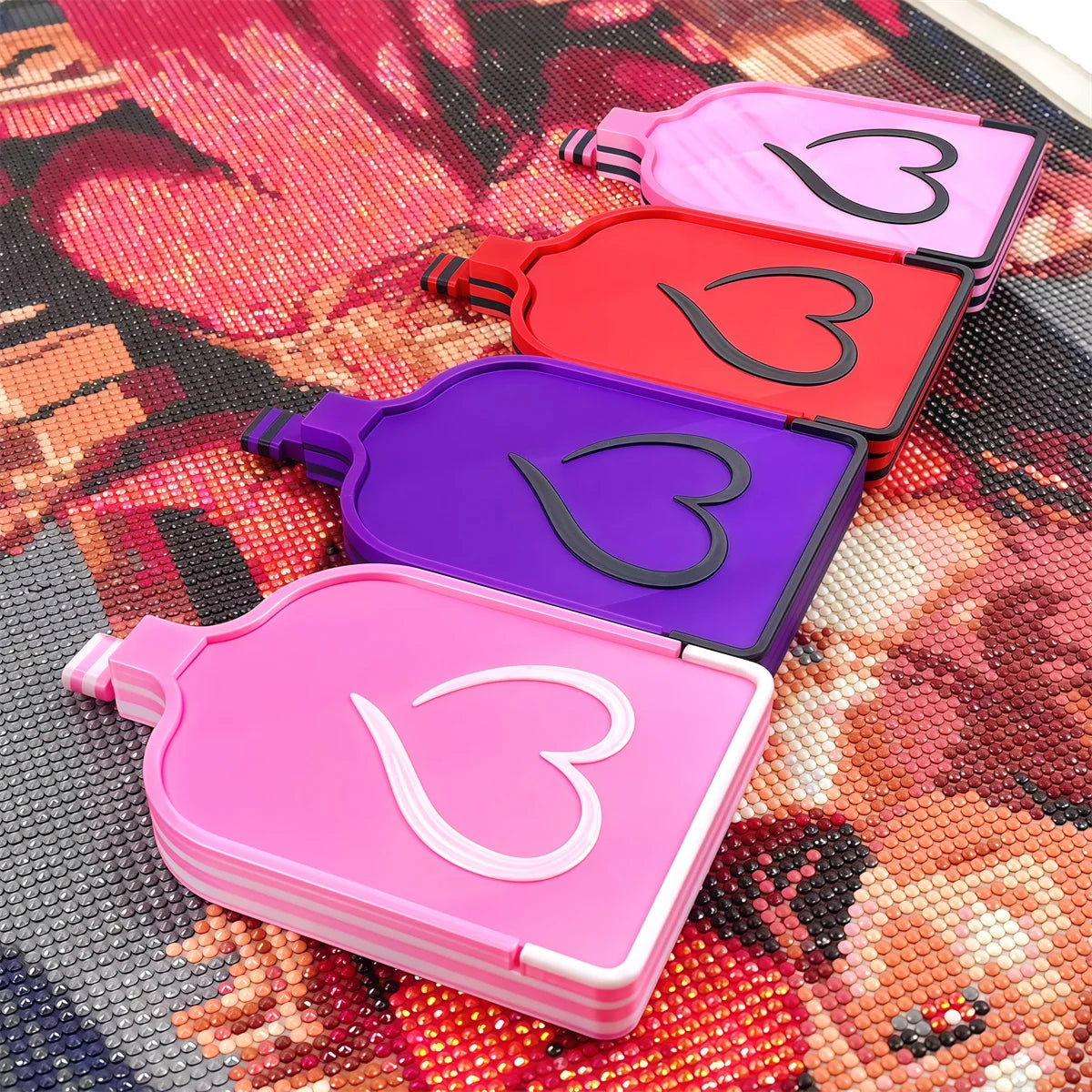 Multi-functional Diamond Painting Tray - Diamond Art Heart Tray