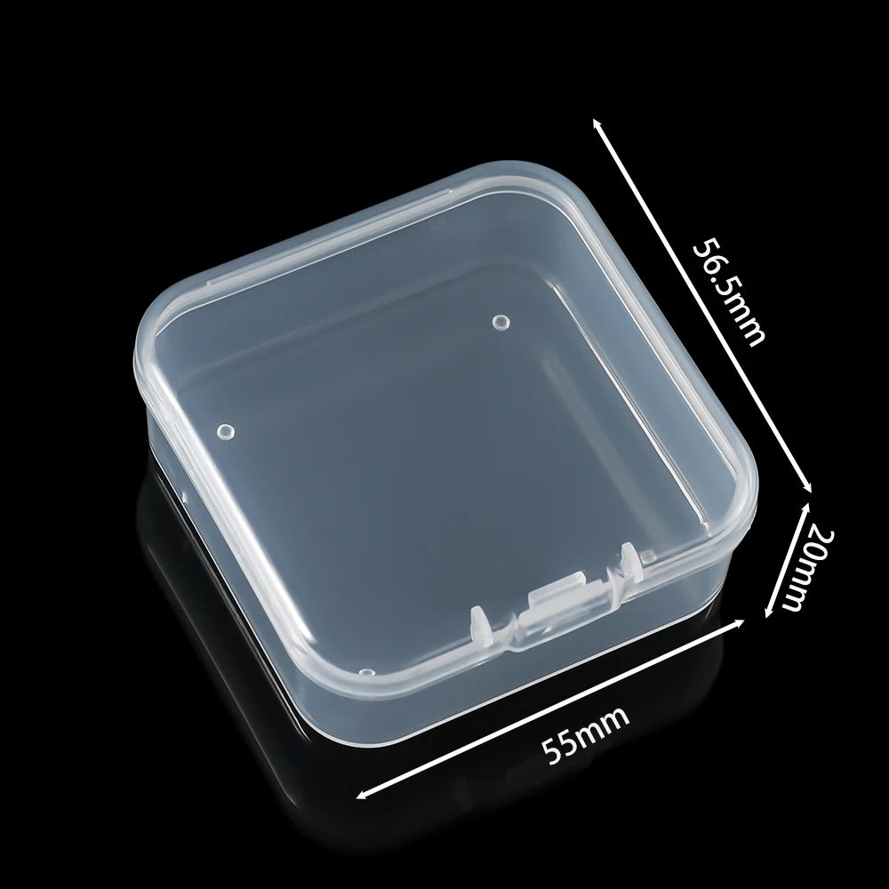 Bead Organizer Box 12/24/30Pcs Small Clear Plastic Bead Storage Containers with Hinged Lid for Storage Crafts Jewelry Organizer