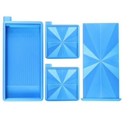 3 in 1 Gradient Color Diamond Art Tray With Lid, Diamond Painting Storage Box