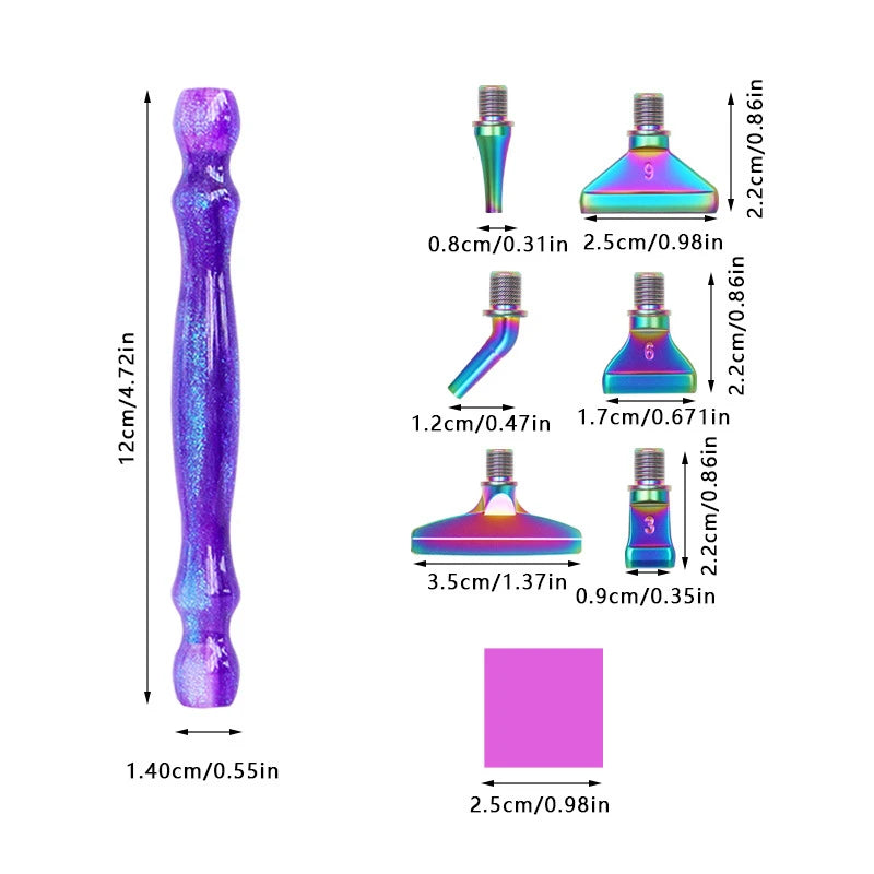 Threaded Metal Tip Resin Diamond Painting Pen