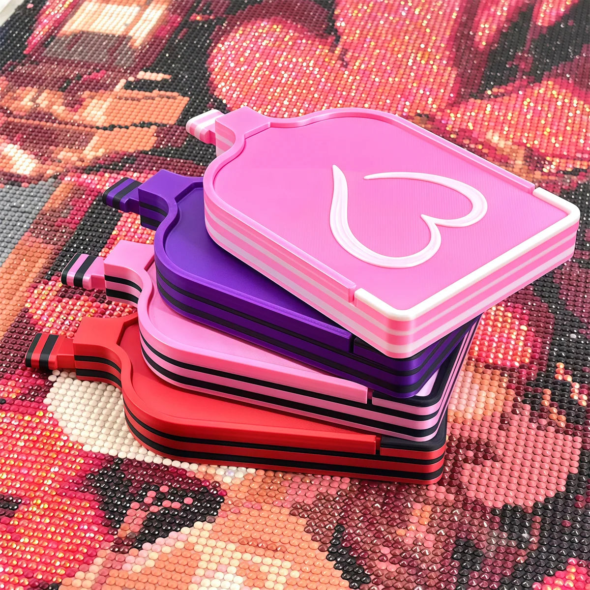 Multi-functional Diamond Painting Tray - Diamond Art Heart Tray