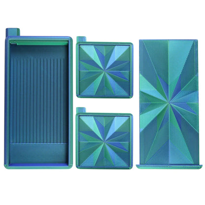 3 in 1 Gradient Color Diamond Art Tray With Lid, Diamond Painting Storage Box