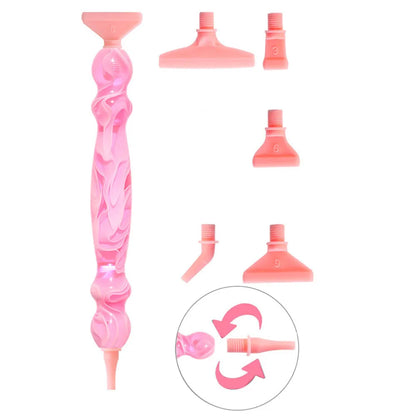 Diamond Painting Pen Set, Premium Resin Diamond Art Pen with 6 Replaceable Metal Tips