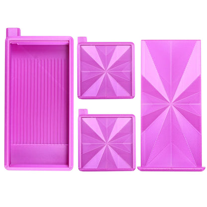 3 in 1 Gradient Color Diamond Art Tray With Lid, Diamond Painting Storage Box