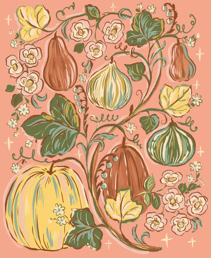 Secret Pumpkin Garden by Hanna Symo- Diamond Art Kit (45x55cm)