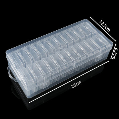 Bead Organizer Box 12/24/30Pcs Small Clear Plastic Bead Storage Containers with Hinged Lid for Storage Crafts Jewelry Organizer
