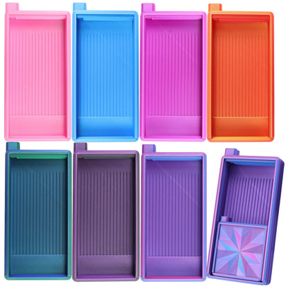 3 in 1 Gradient Color Diamond Art Tray With Lid, Diamond Painting Storage Box