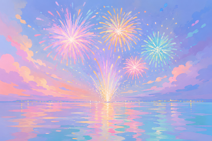 Shimmerburst Bay- Diamond Art Kit (60x40cm, 100% Whimsy Dust Square Drill)
