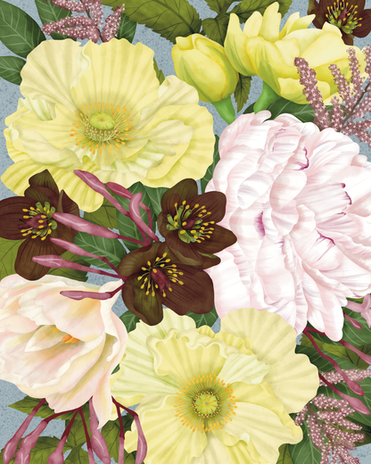 Spring Contrasts by Wickie Rowland- Diamond Art Kit (40x50cm, Square Drill)