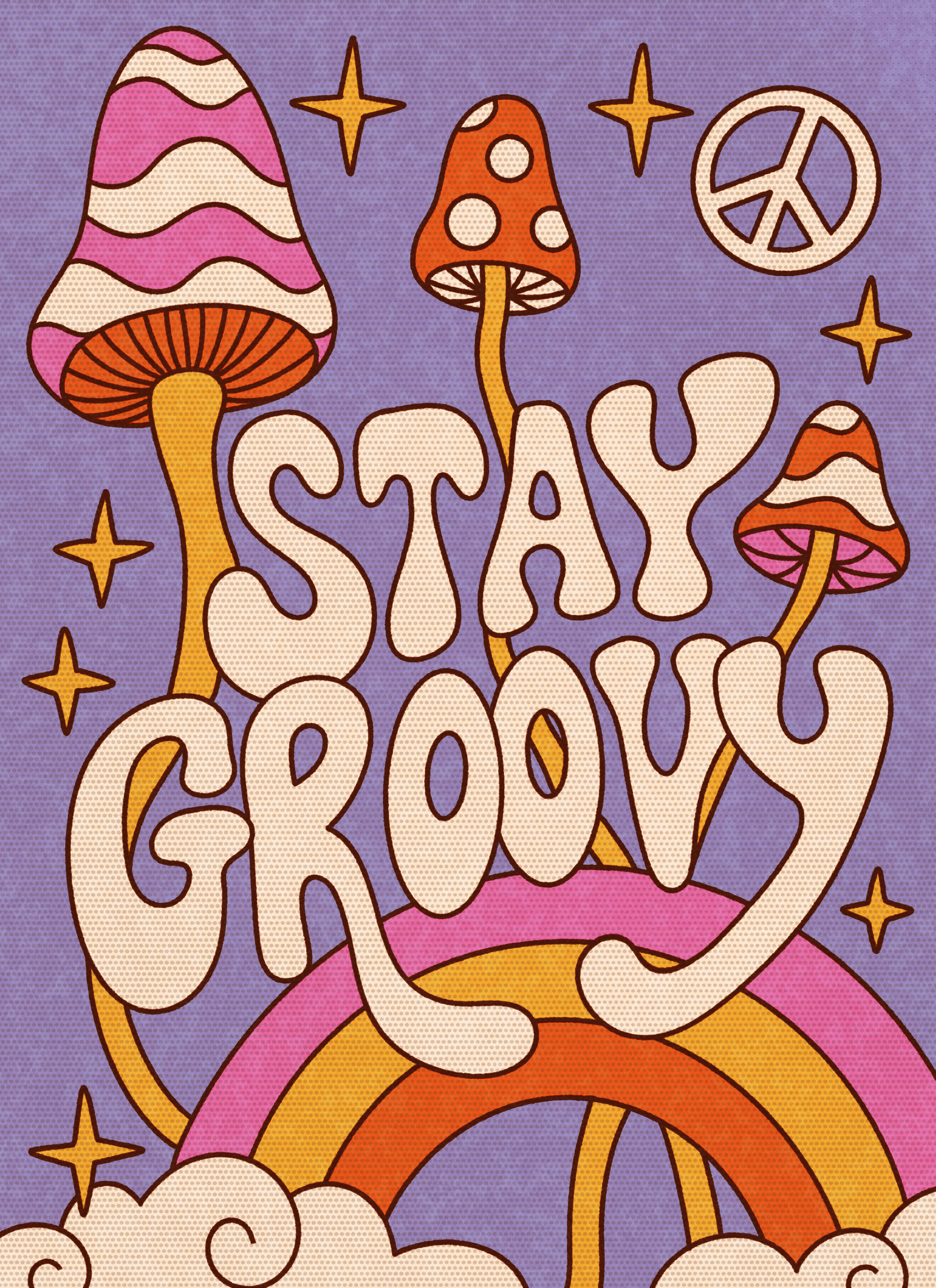 Stay Groovy by Andrea Lobell- Diamond Art Kit (40x55cm)