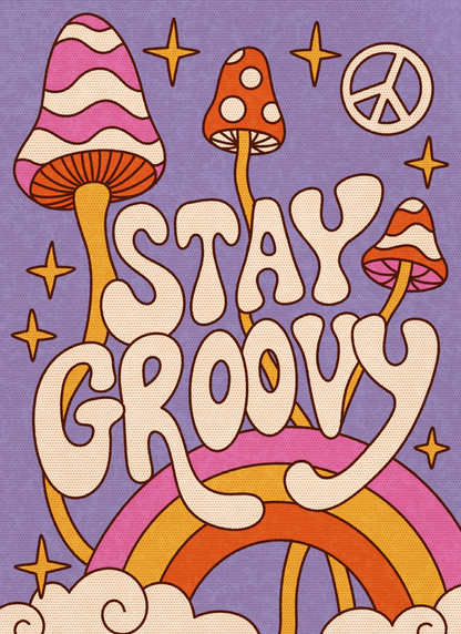 Stay Groovy by Andrea Lobell- Diamond Art Kit (40x55cm)