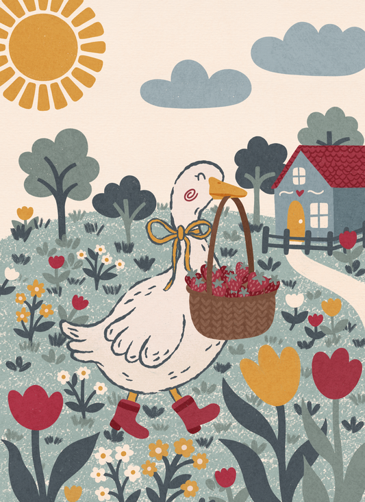 Strawberry Stroll by Andrea Lobell- Diamond Art Kit (40x60cm)