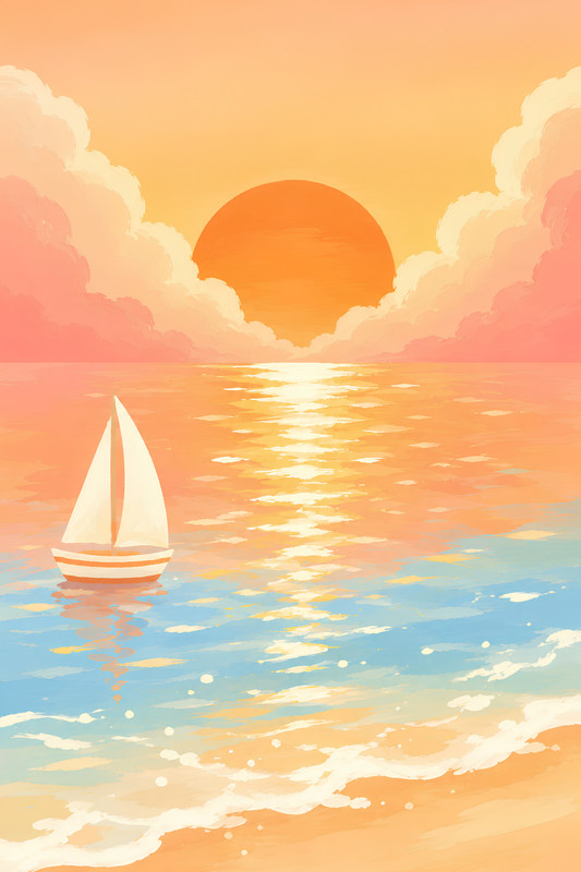 Sunkissed Voyage- Diamond Art Kit (40x60cm, 100% Whimsy Dust Square Drill)