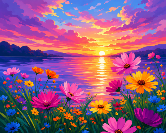 Sunset Cove- Diamond Art Kit (50x40cm, Square Drill)