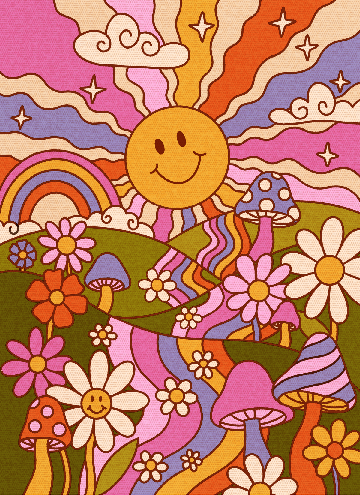 Sunshine Fields by Andrea Lobell- Diamond Art Kit (40x55cm Round Drills)