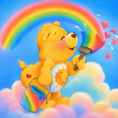 Sunshine Wish Bear- Diamond Art Kit (50x50cm, Square Drill)