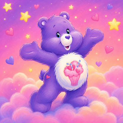 Sweetheart Cub- Diamond Art Kit (50x50cm, Square Drill)