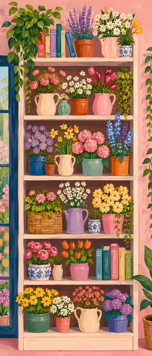 The Garden Shelf- Diamond Art Kit (60x140cm, Square Drill)