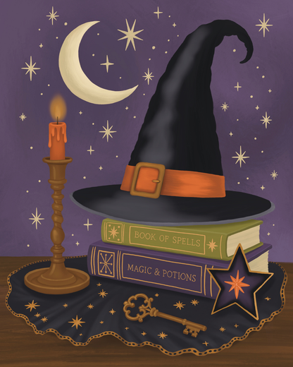 The Witch’s Spellbook by Lisa D Art Designs – Diamond Art Kit (40x50cm, Square Drill)