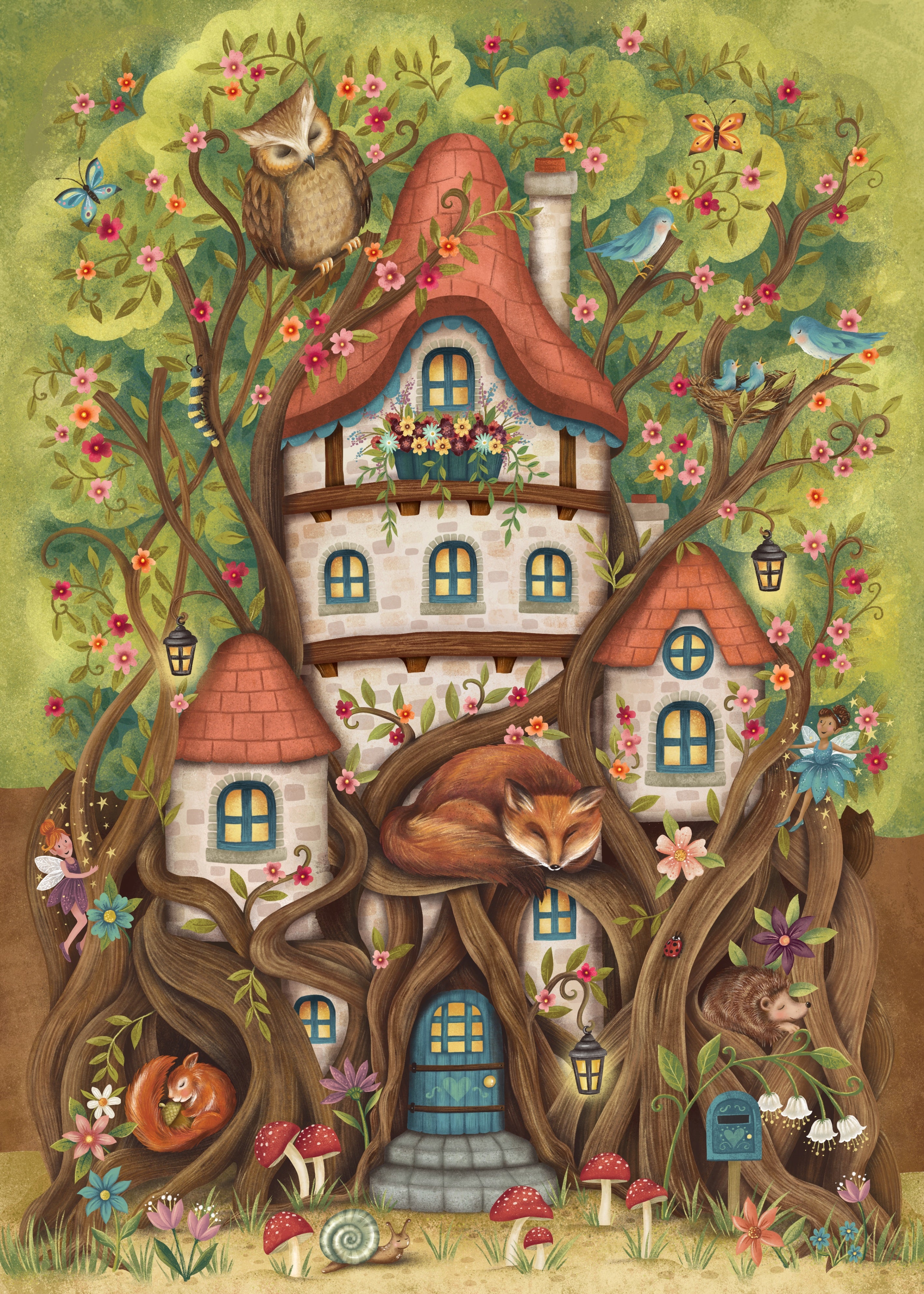 The Fairywood Cottage by Claire McElfatrick- Diamond Art Kit (50x70cm Square Drill) Hand Rendered