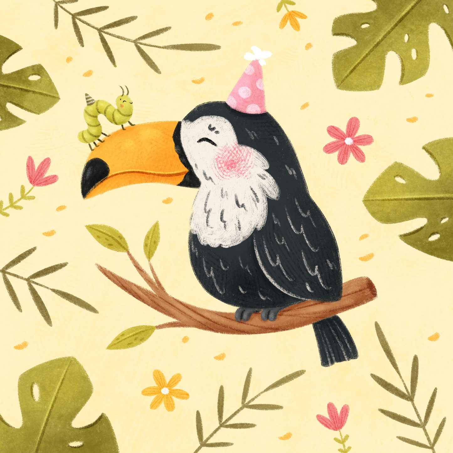 Toucan Celebration by Ellie Ohnora – Diamond Art Kit (40x40cm)
