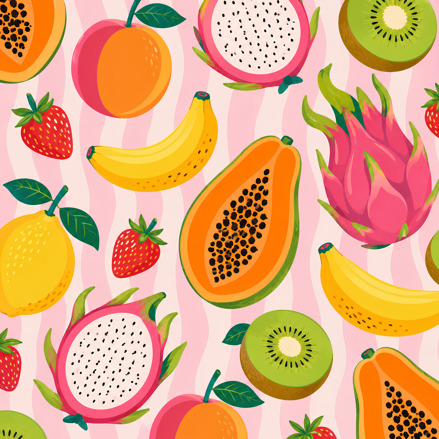 Tropical Punch- Diamond Art Kit (40x40cm, Round Drill)