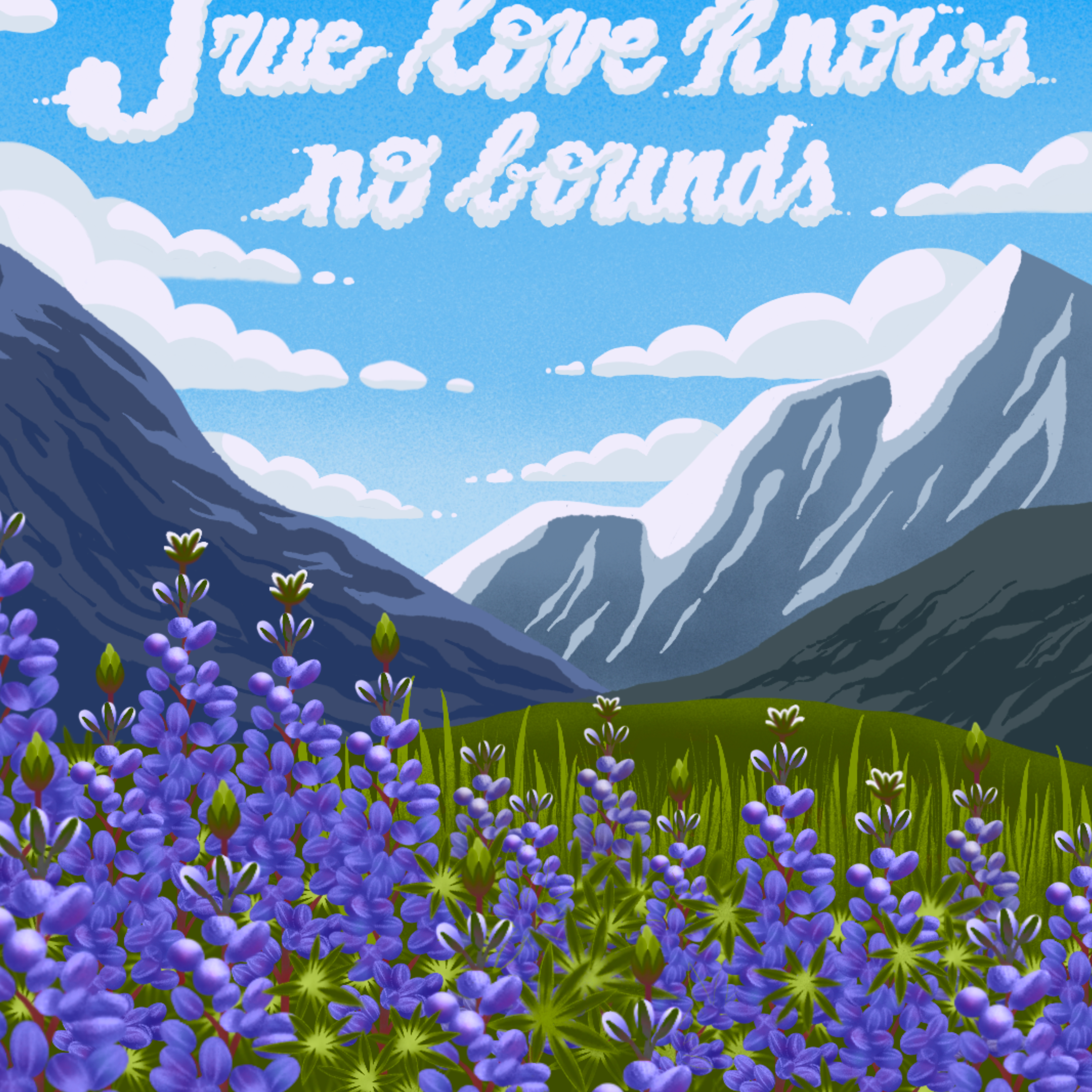 True Love Knows No Bounds by Jess Jay Design- Diamond Art Kit (50x60cm, Round Drill)