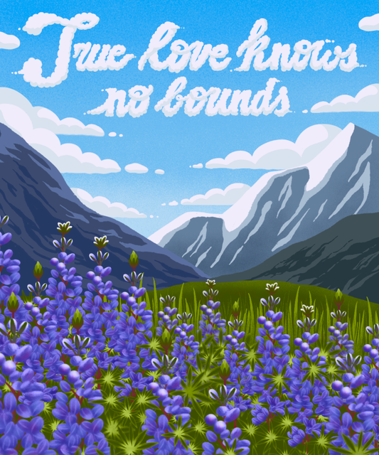 True Love Knows No Bounds by Jess Jay Design- Diamond Art Kit (50x60cm, Round Drill)