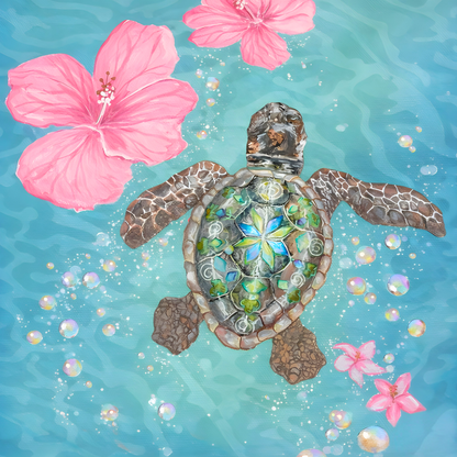 Turtle Island Drift- Diamond Art Kit (50x50cm, Square Drill)