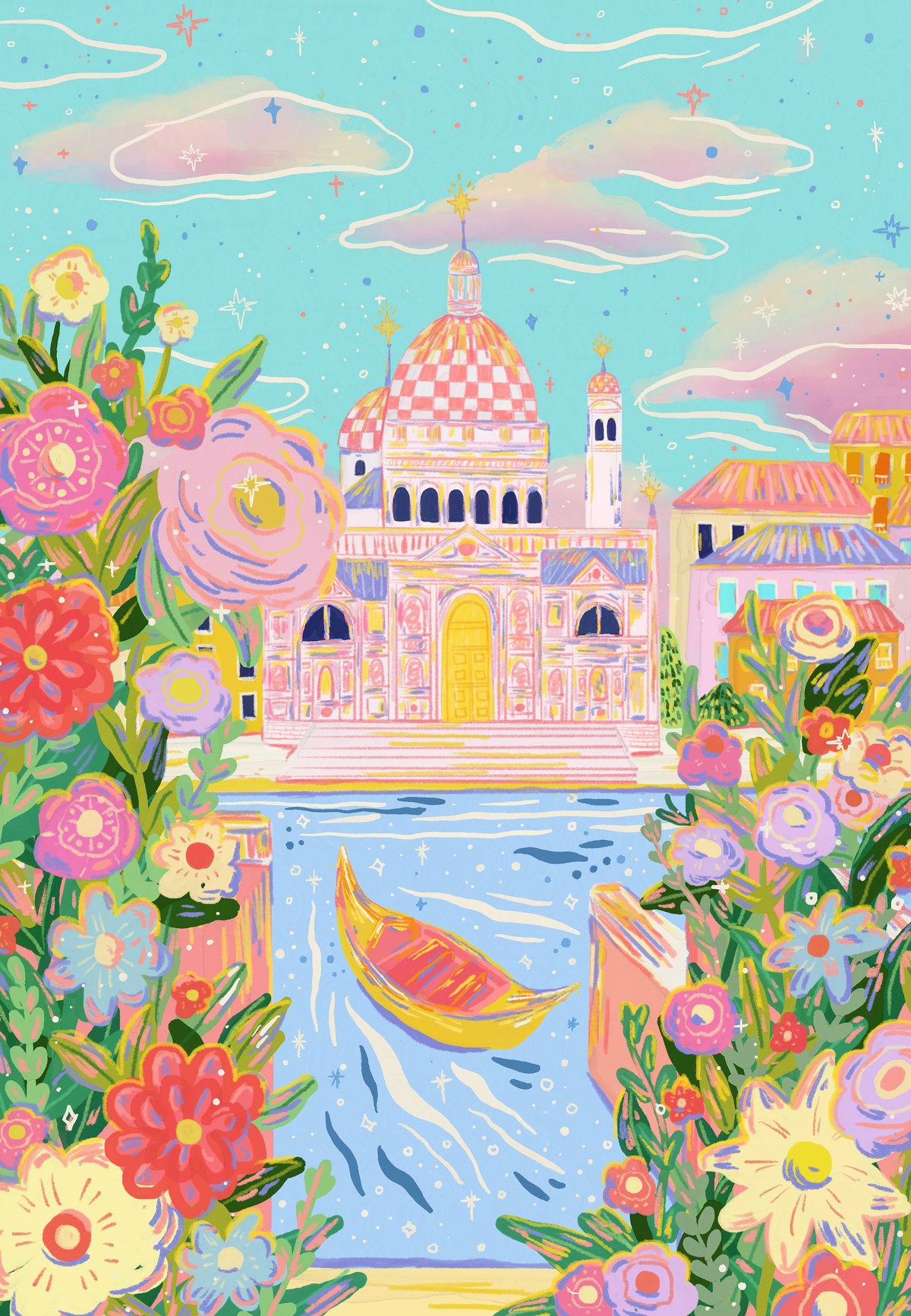 Venice by Ziyi Studio- Diamond Art Kit (45x65cm Square Drill) Hand Rendered