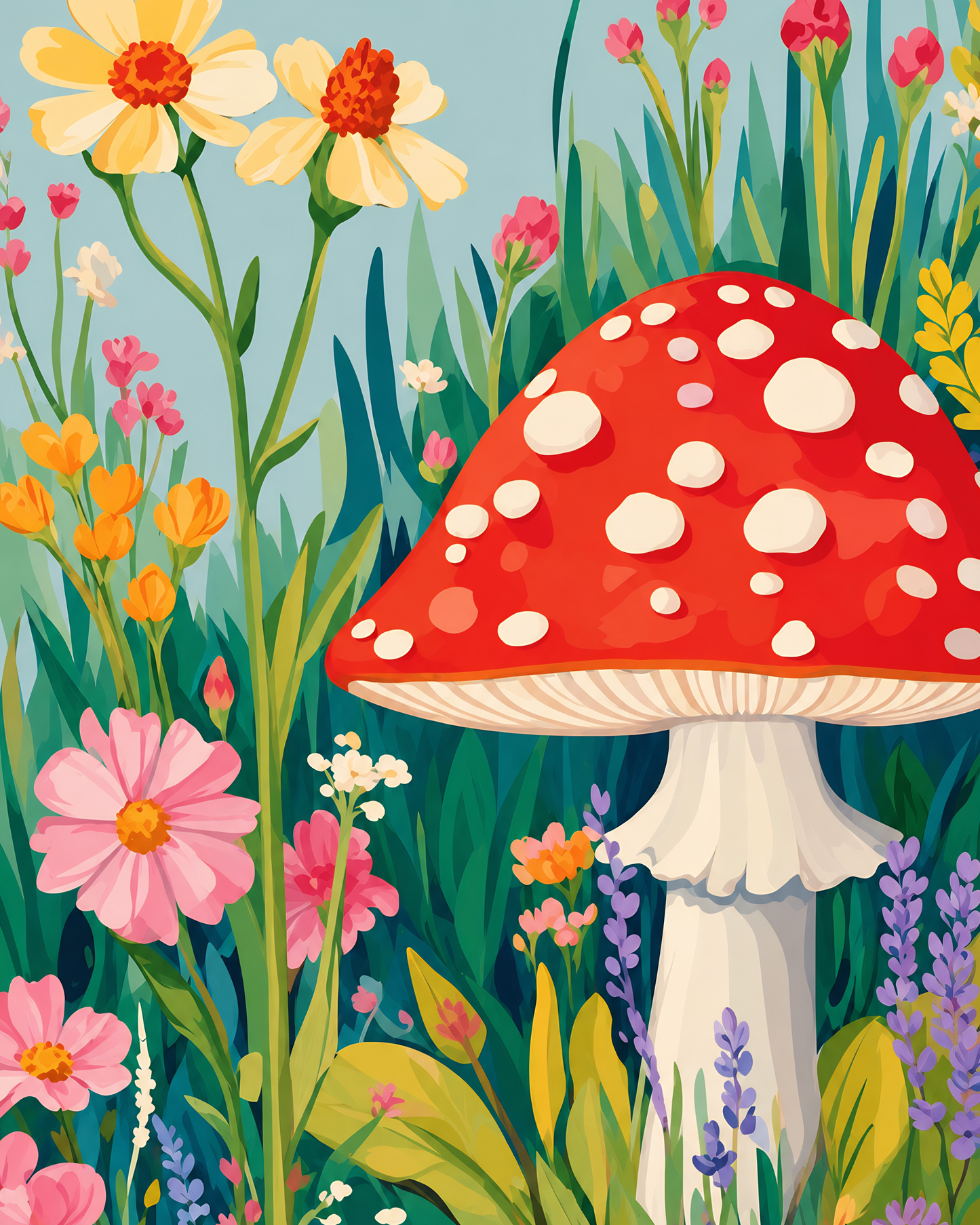 Whimsy Mushroom- Diamond Art Kit (40x50cm, Square Drill)