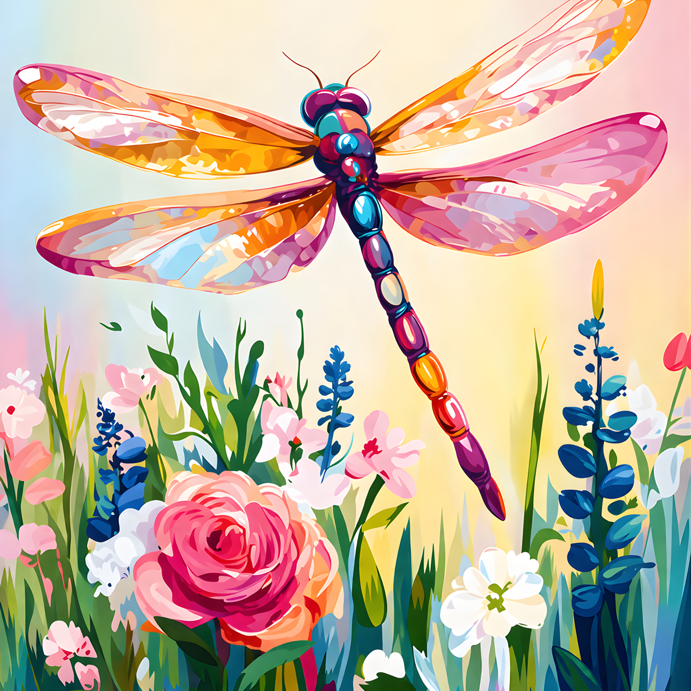 Whispering Wings- Diamond Art Kit (40x50cm, Round Drill)