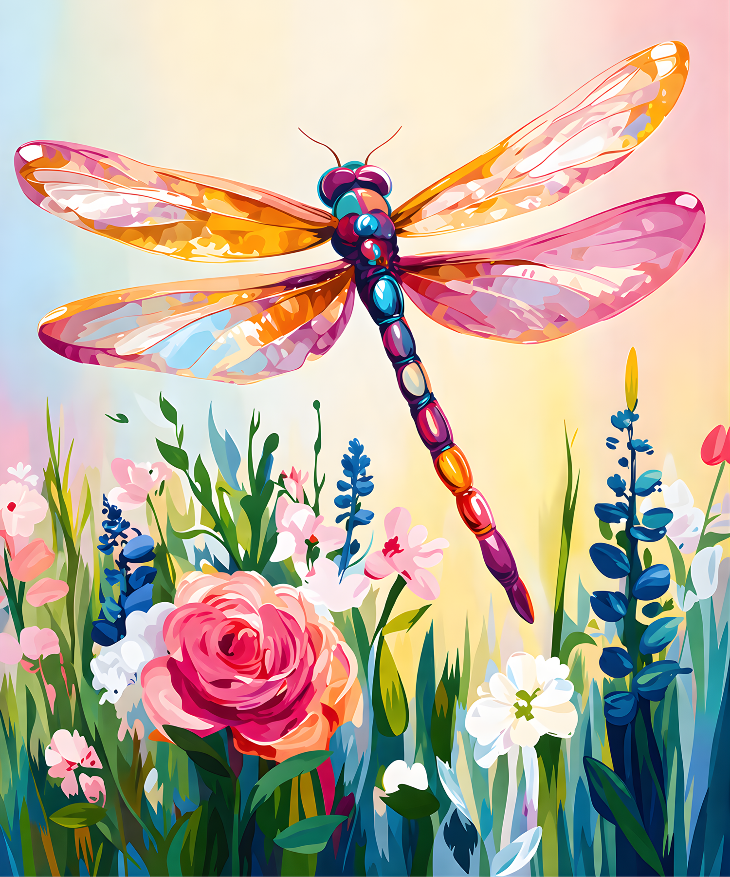 Whispering Wings- Diamond Art Kit (40x50cm, Round Drill)