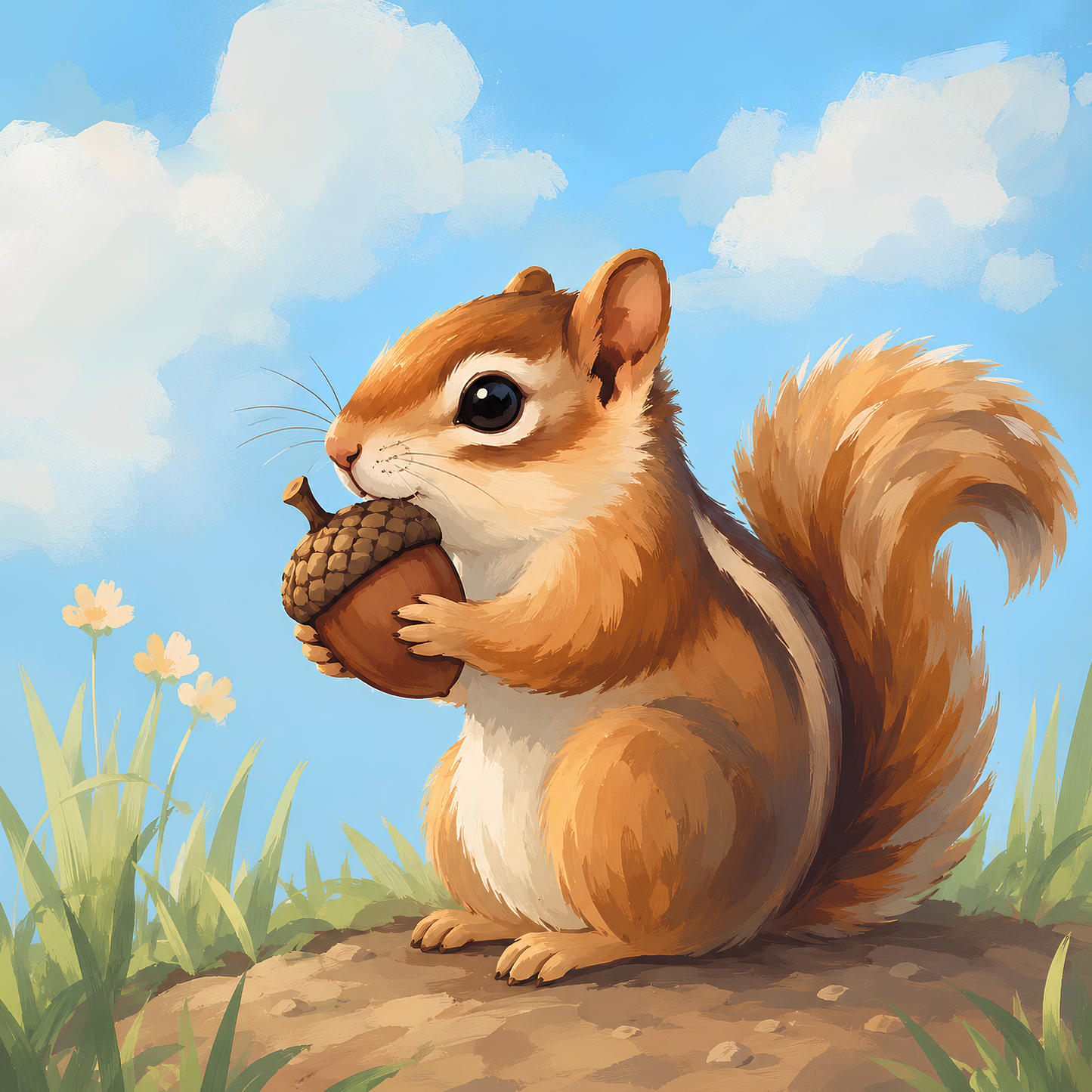 Woodland Squirrel- Diamond Art Kit (50x50cm, Square Drill)