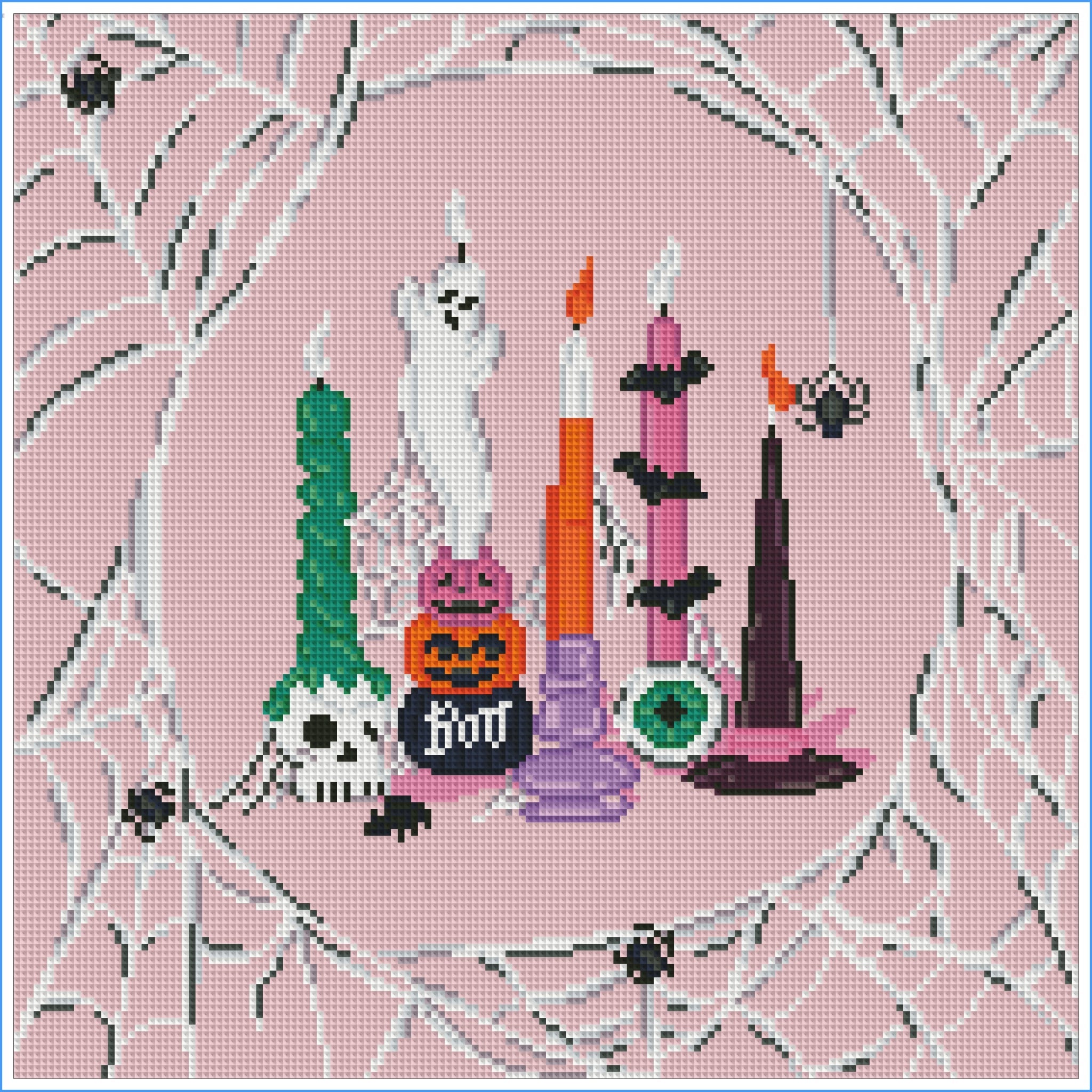 Spooky Candlelight by Kate Clay Illustration– Diamond Art Kit (40x40cm Square Drill) Hand Rendered