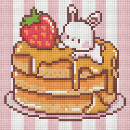 Strawberry Sugar Bunny by Blumensdiary – little whimsies Mini Diamond Art Set