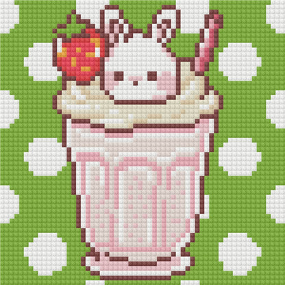 Strawberry Sugar Bunny by Blumensdiary – little whimsies Mini Diamond Art Set