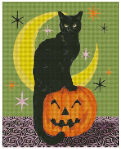 Black Cat Moon by Lisa D Art Designs – Diamond Art Kit (40x50cm)