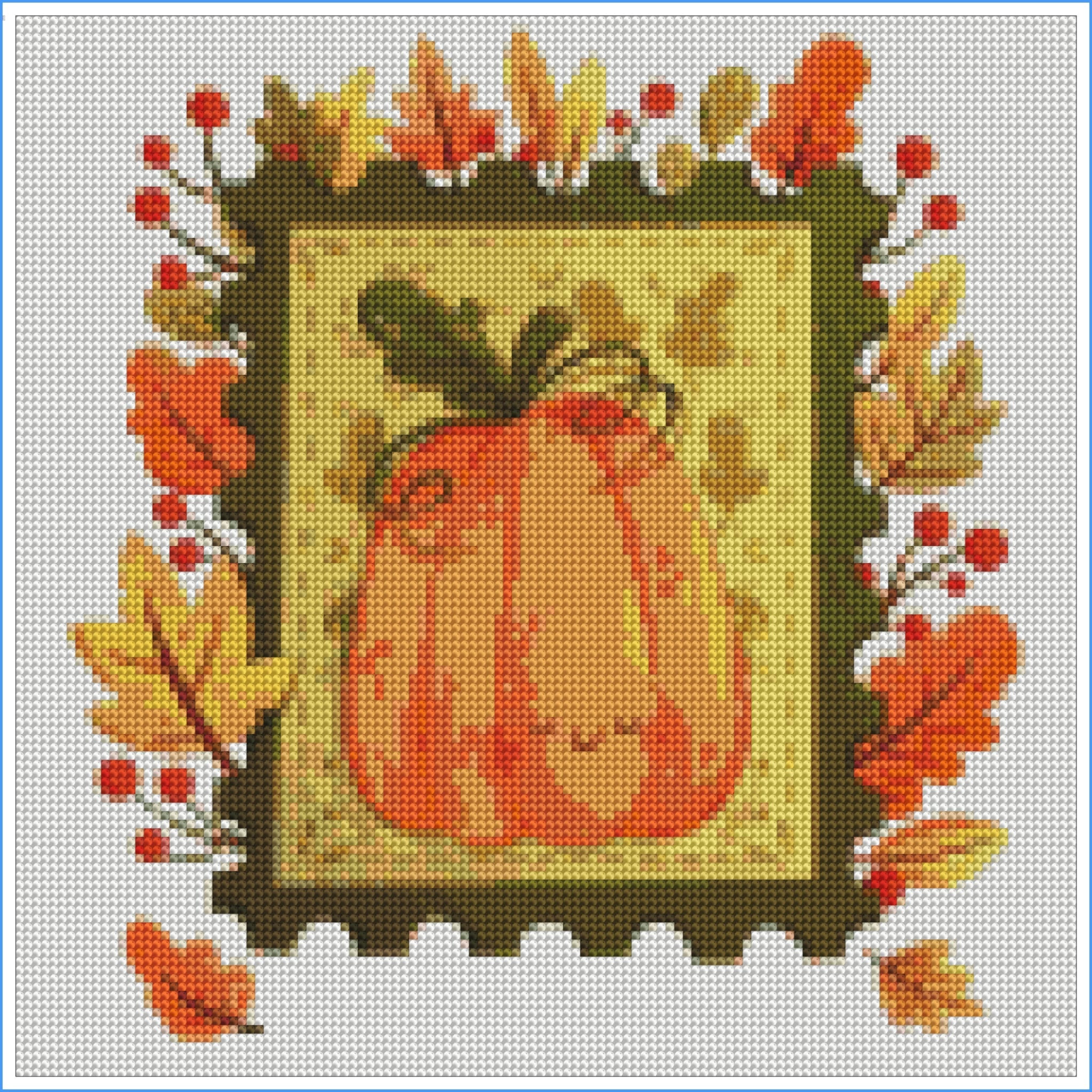 Pumpkin Postage by Daria.illus – Diamond Art Kit (35x35cm)