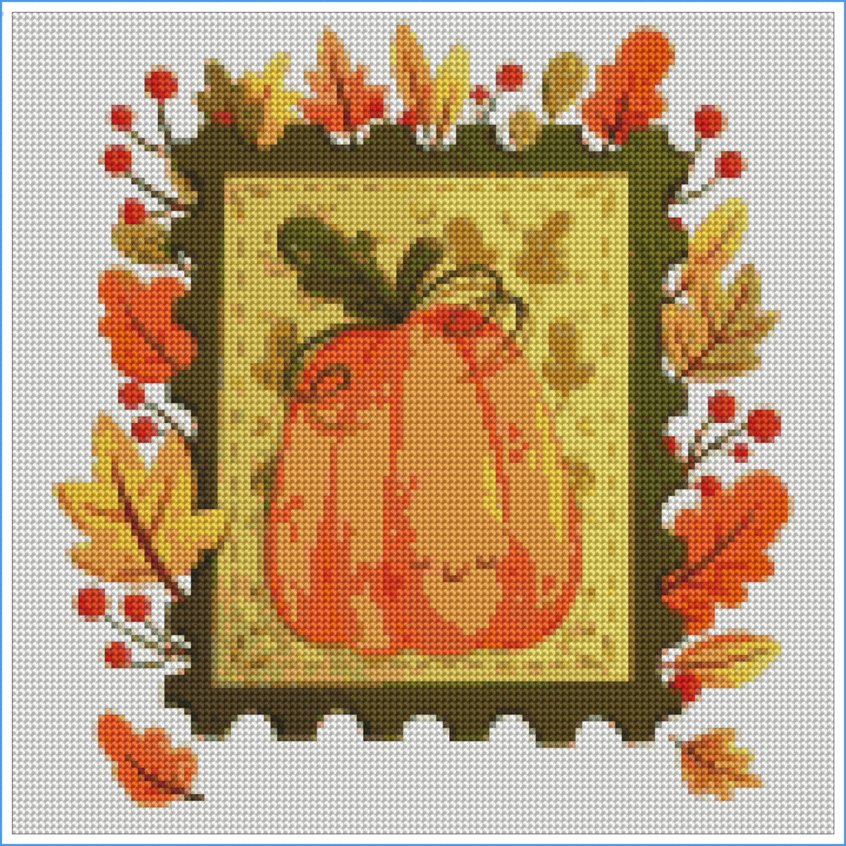 Pumpkin Postage by Daria.illus – Diamond Art Kit (35x35cm)