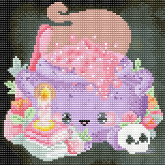 Pink Potion Cauldron by CraaftyQueen – Diamond Art Kit (25x25cm Round Drill) Hand Rendered