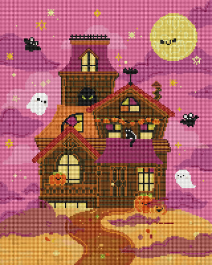 Ghostly Manor by Siselie Studio- Diamond Art Kit (40x50cm Square Drill) Hand Rendered