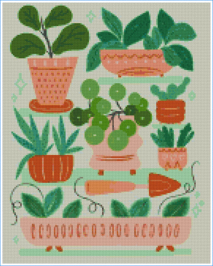 Happy Houseplants by Molly Marie Pea- Diamond Art Kit (40x50cm)
